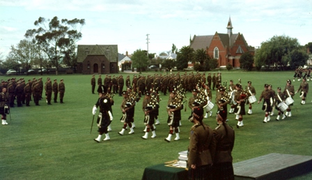Cadet Parade on the Senior School Campus Main Oval, 1969 (Stewart)